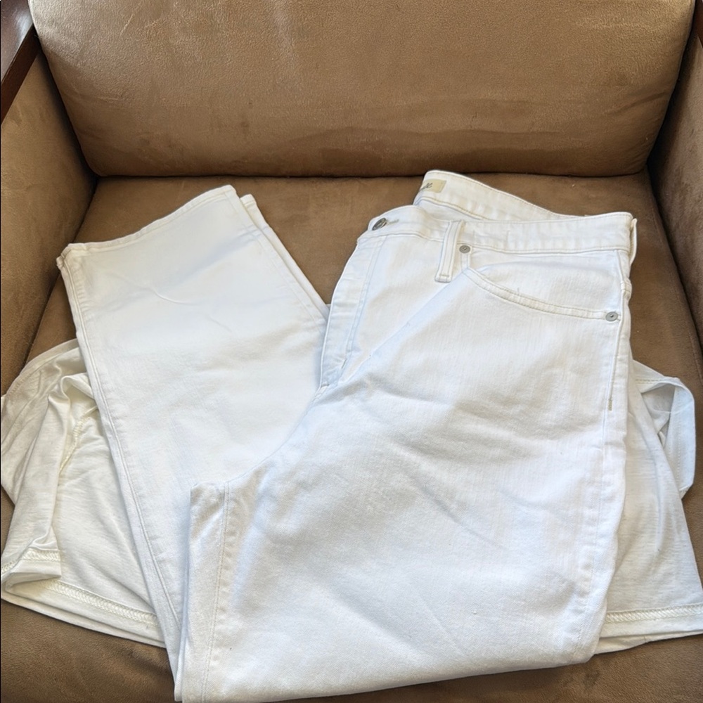NWT Madewell Straight leg White Denim Jeans
